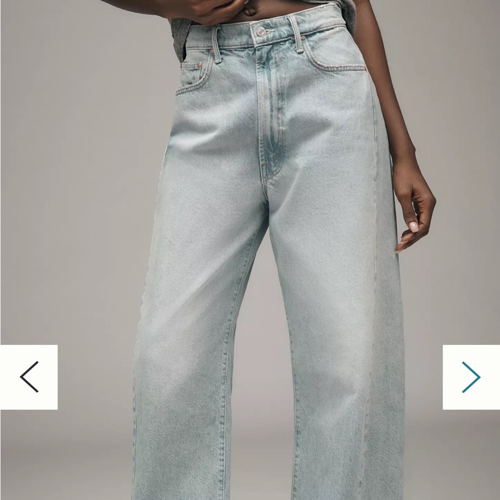 MOTHER The Full Pipe Flood High-Rise Barrel Jeans in Back Pedal - Picture 2 of 5